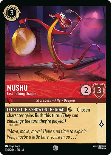Mushu - Fast-Talking Dragon (130/204) [Reign of Jafar] | Eastridge Sports Cards & Games