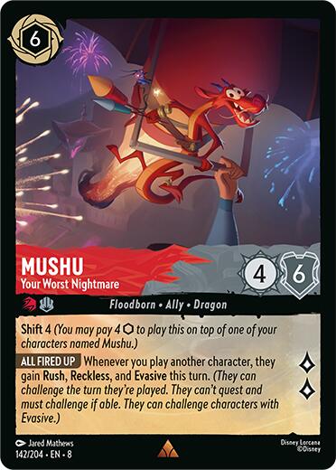 Mushu - Your Worst Nightmare (142/204) [Reign of Jafar] | Eastridge Sports Cards & Games