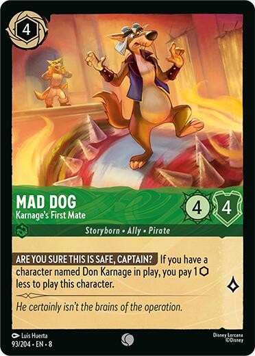 Mad Dog - Karnage's First Mate (93/204) [Reign of Jafar] | Eastridge Sports Cards & Games
