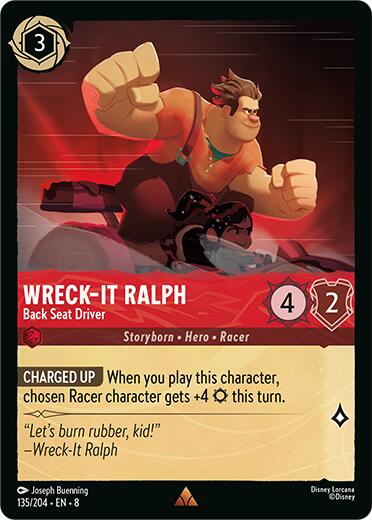 Wreck-It Ralph - Back Seat Driver (135/204) [Reign of Jafar] | Eastridge Sports Cards & Games