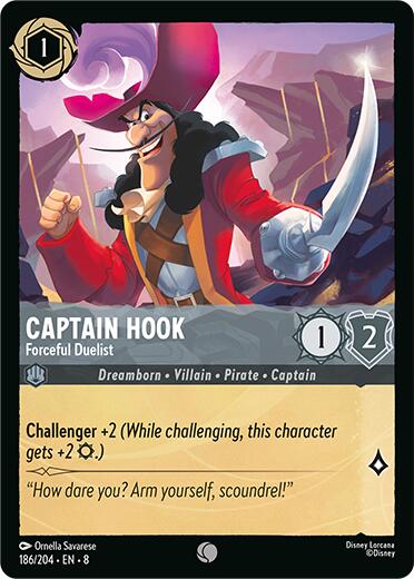 Captain Hook - Forceful Duelist (186/204) [Reign of Jafar] | Eastridge Sports Cards & Games