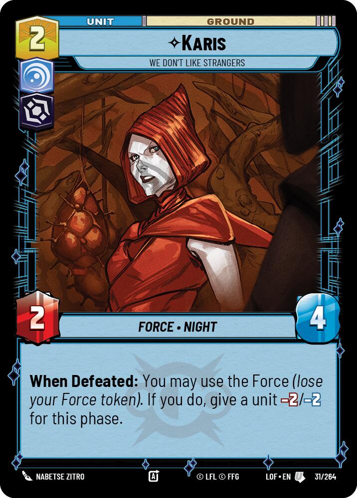 Karis - We Don't Like Strangers (31/264) (31/264) [Legends of the Force] | Eastridge Sports Cards & Games