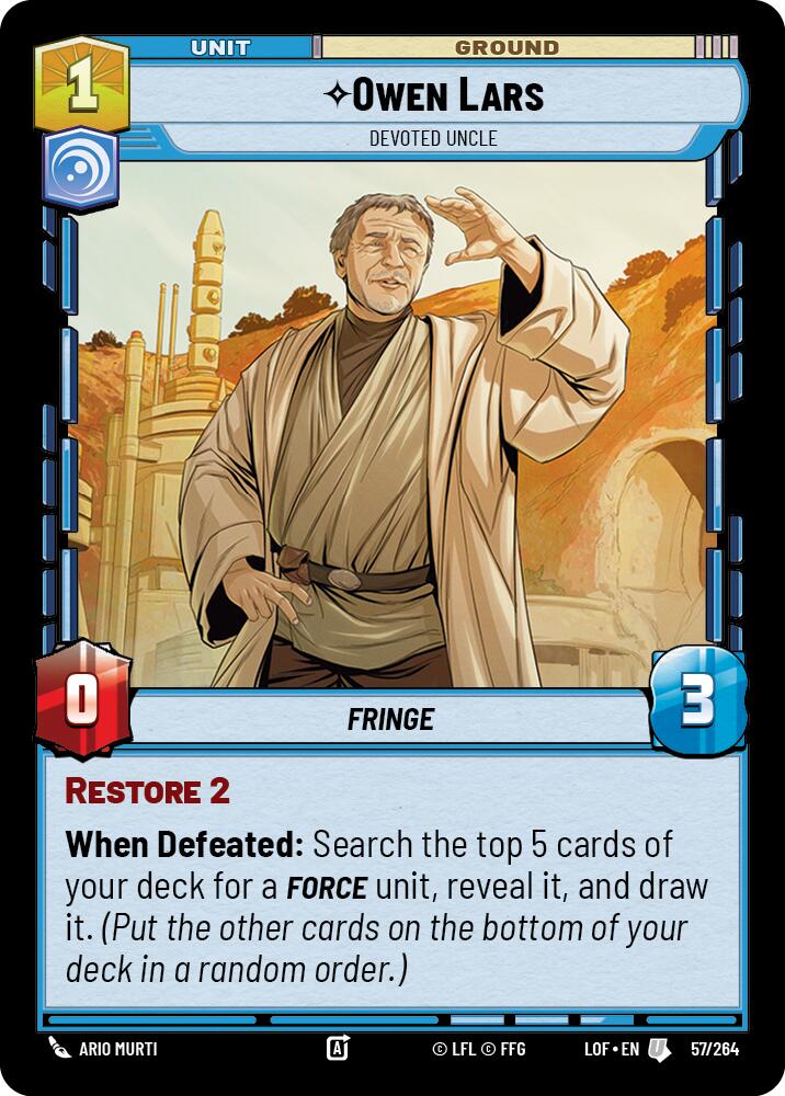 Owen Lars - Devoted Uncle (57/264) (57/264) [Legends of the Force] | Eastridge Sports Cards & Games