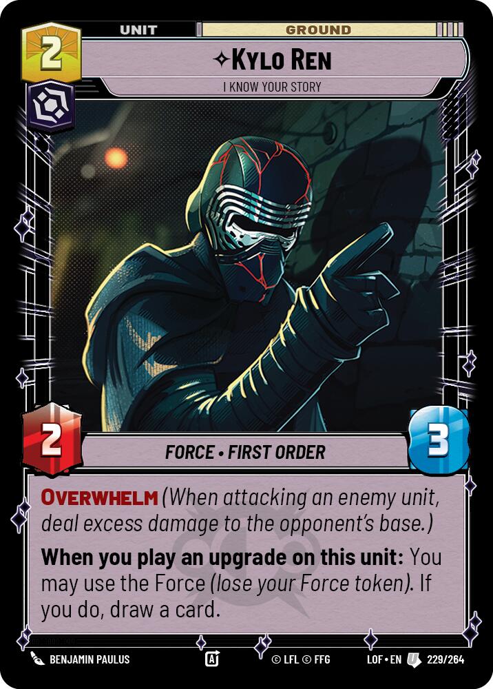 Kylo Ren - I Know Your Story (229/264) (229/264) [Legends of the Force] | Eastridge Sports Cards & Games