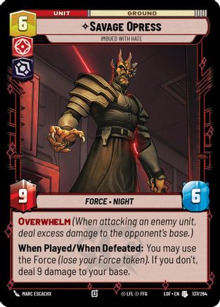 Savage Opress - Imbued With Hate (137/264) - Legends of the Force