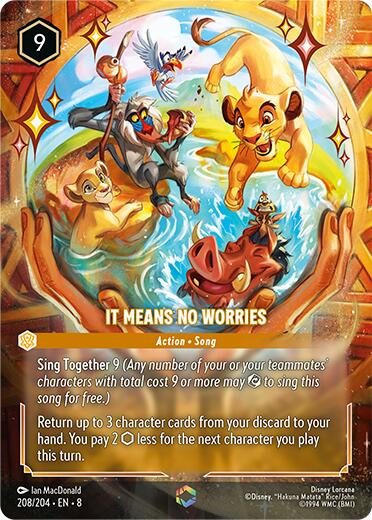 It Means No Worries (Enchanted) (208/204) [Reign of Jafar] | Eastridge Sports Cards & Games