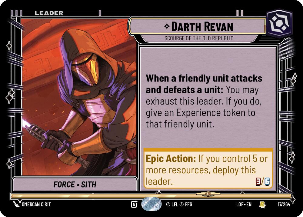 Darth Revan - Scourge of the Old Republic (017/264) (017/264) [Legends of the Force] | Eastridge Sports Cards & Games