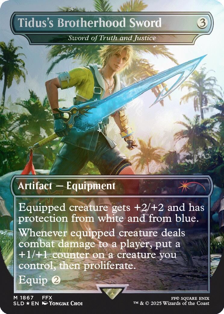 Tidus's Brotherhood Sword - Sword of Truth and Justice (Rainbow Foil) [Secret Lair Drop Series] | Eastridge Sports Cards & Games