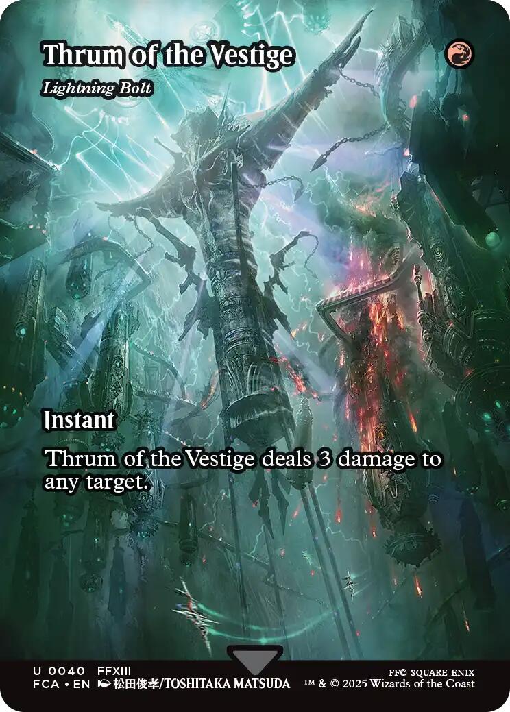 Thrum of the Vestige - Lightning Bolt (Showcase) [FINAL FANTASY : Through the Ages] | Eastridge Sports Cards & Games