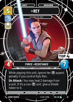 Rey - Keeping the Past (Top 4) (61) - Organized Play Promos Foil