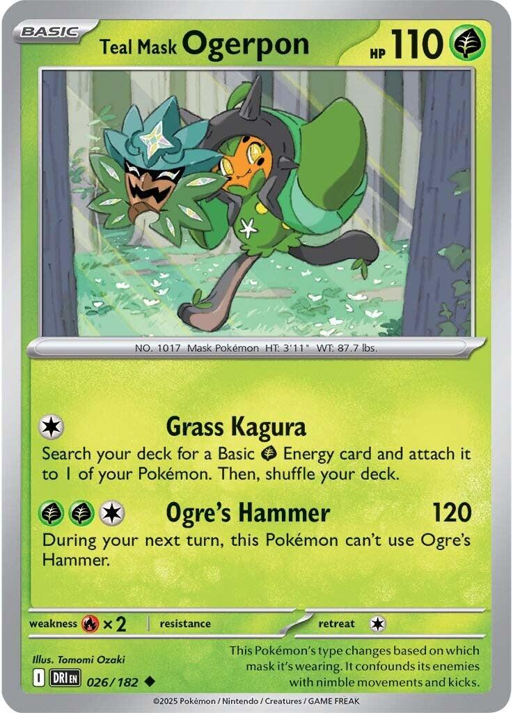 Teal Mask Ogerpon (026/182) [Scarlet & Violet: Destined Rivals] | Eastridge Sports Cards & Games