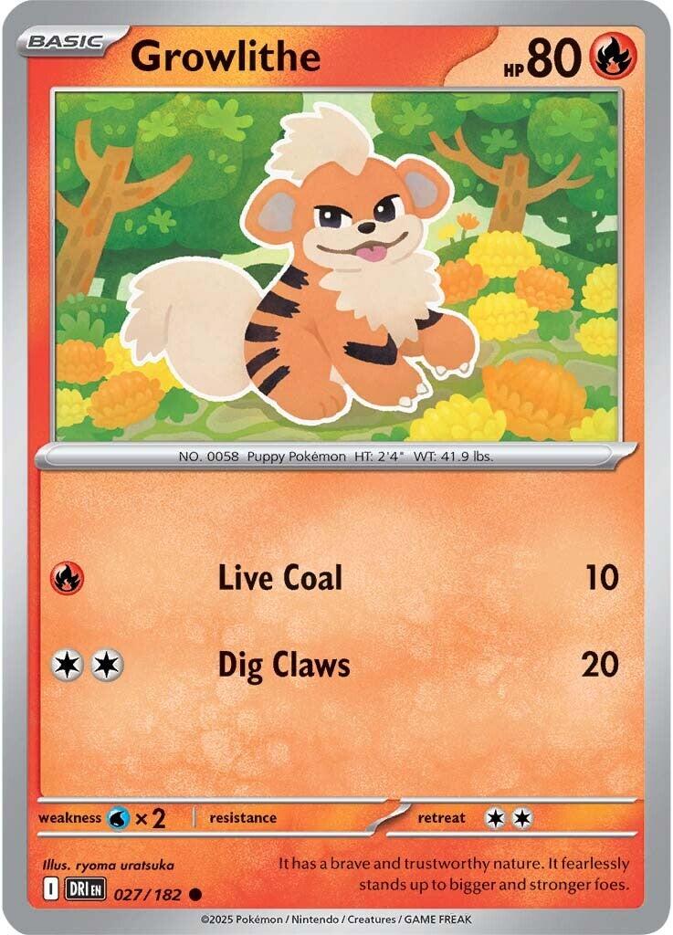 Growlithe (027/182) [Scarlet & Violet: Destined Rivals] | Eastridge Sports Cards & Games