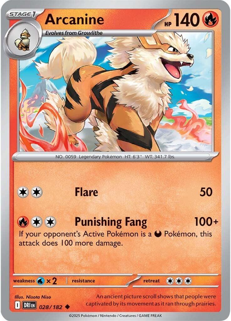 Arcanine (028/182) [Scarlet & Violet: Destined Rivals] | Eastridge Sports Cards & Games