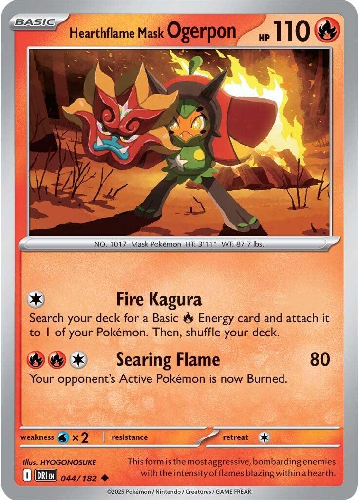 Hearthflame Mask Ogerpon (044/182) [Scarlet & Violet: Destined Rivals] | Eastridge Sports Cards & Games