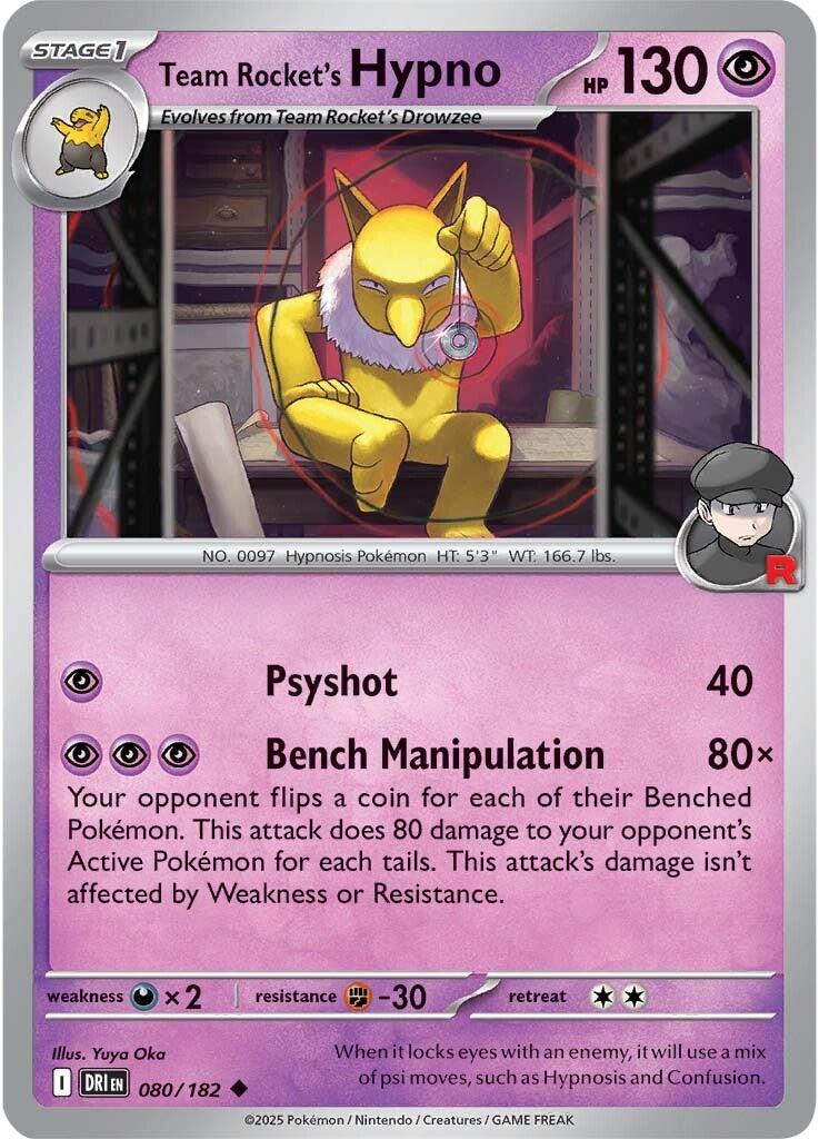 Team Rocket's Hypno (080/182) [Scarlet & Violet: Destined Rivals] | Eastridge Sports Cards & Games