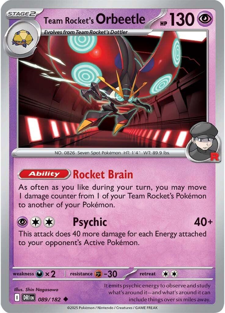 Team Rocket's Orbeetle (089/182) [Scarlet & Violet: Destined Rivals] | Eastridge Sports Cards & Games