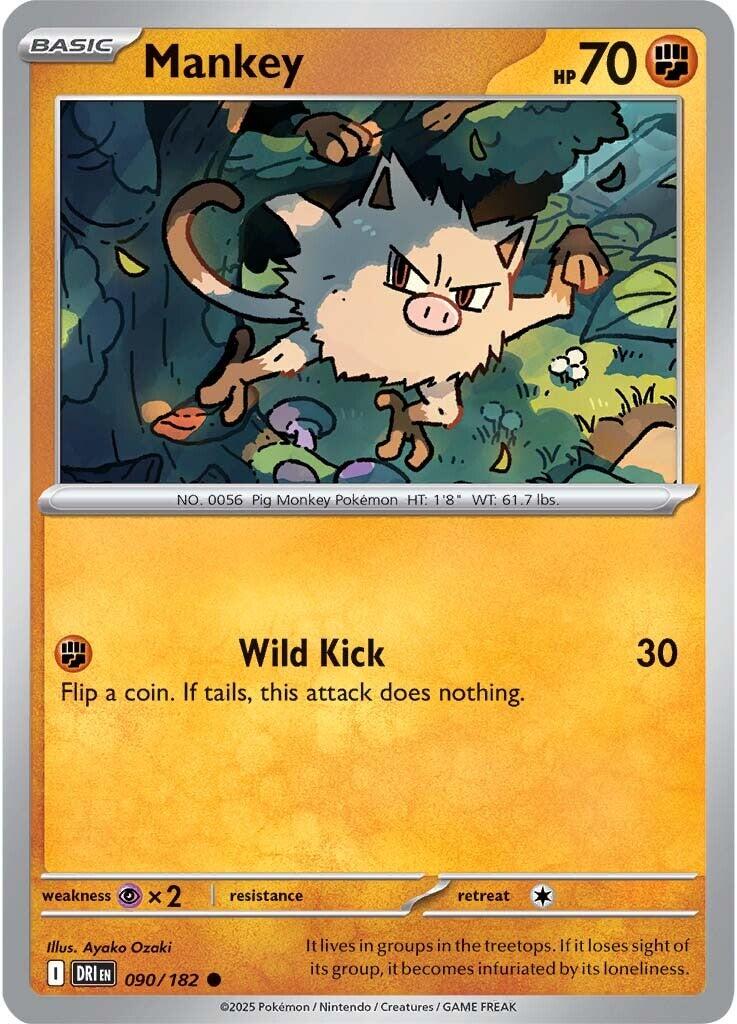 Mankey (090/182) [Scarlet & Violet: Destined Rivals] | Eastridge Sports Cards & Games