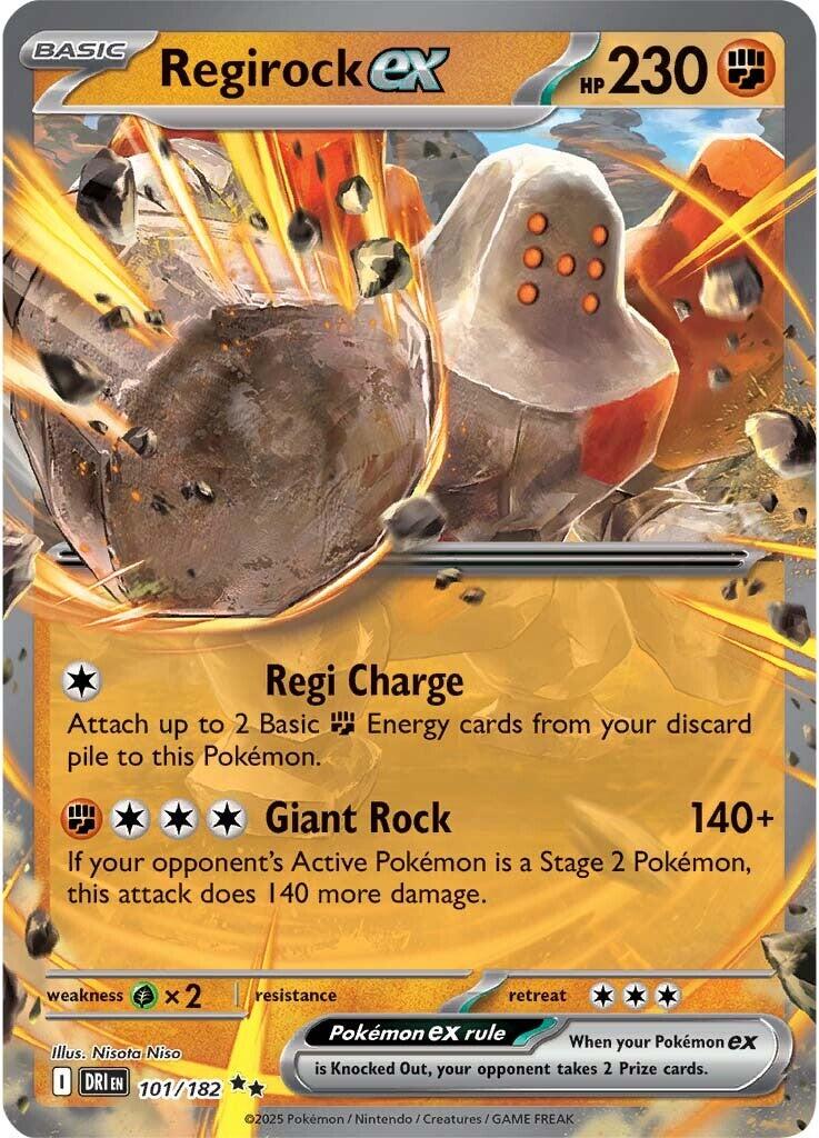 Regirock ex (101/182) [Scarlet & Violet: Destined Rivals] | Eastridge Sports Cards & Games