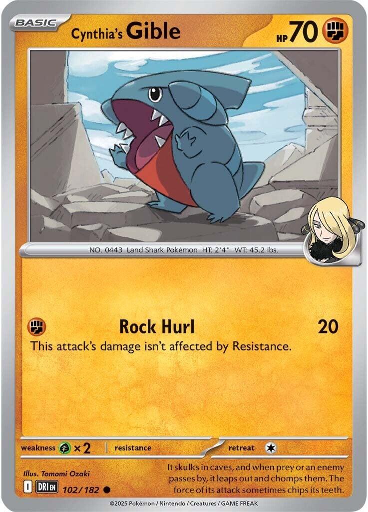 Cynthia's Gible (102/182) [Scarlet & Violet: Destined Rivals] | Eastridge Sports Cards & Games