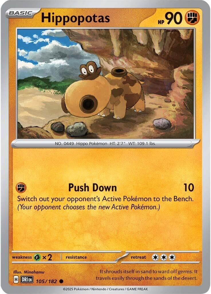 Hippopotas (105/182) [Scarlet & Violet: Destined Rivals] | Eastridge Sports Cards & Games
