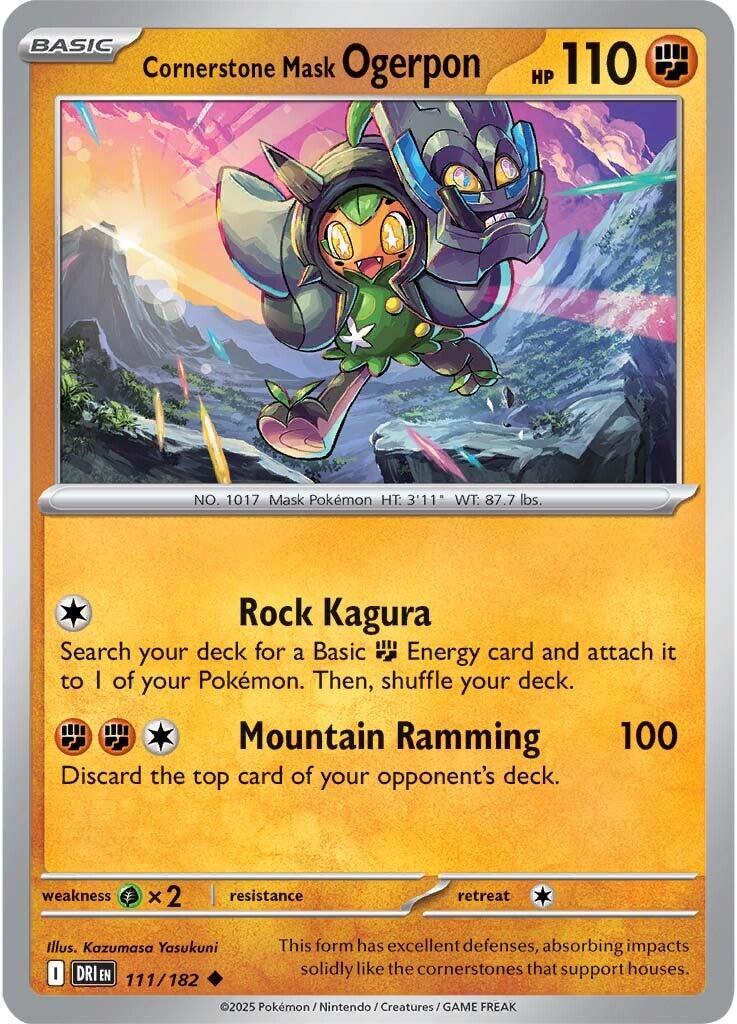 Cornerstone Mask Ogerpon (111/182) [Scarlet & Violet: Destined Rivals] | Eastridge Sports Cards & Games