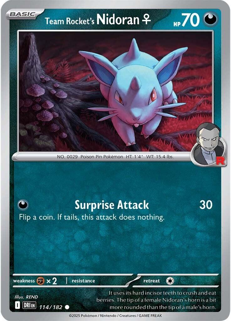 Team Rocket's Nidoran (114/182) [Scarlet & Violet: Destined Rivals] | Eastridge Sports Cards & Games