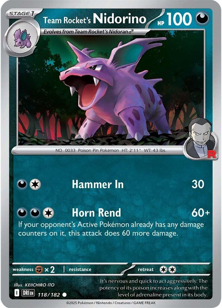 Team Rocket's Nidorino (118/182) [Scarlet & Violet: Destined Rivals] | Eastridge Sports Cards & Games