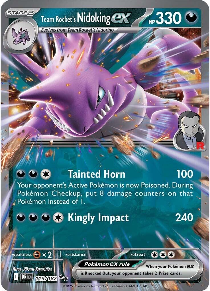 Team Rocket's Nidoking ex (119/182) [Scarlet & Violet: Destined Rivals] | Eastridge Sports Cards & Games