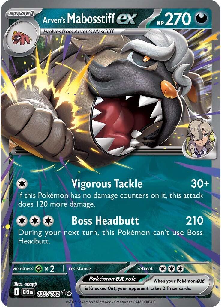Arven's Mabosstiff ex (139/182) [Scarlet & Violet: Destined Rivals] | Eastridge Sports Cards & Games