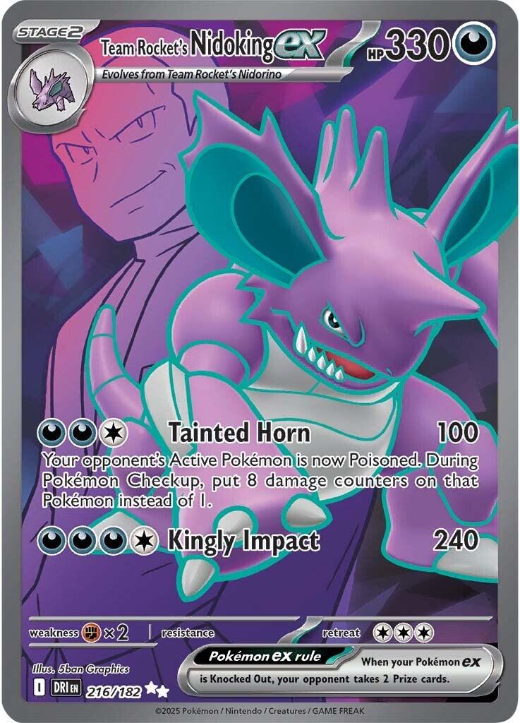 Team Rocket's Nidoking ex (216/182) [Scarlet & Violet: Destined Rivals] | Eastridge Sports Cards & Games