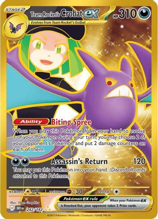 Team Rocket's Crobat ex (242/182) [Scarlet & Violet: Destined Rivals] | Eastridge Sports Cards & Games