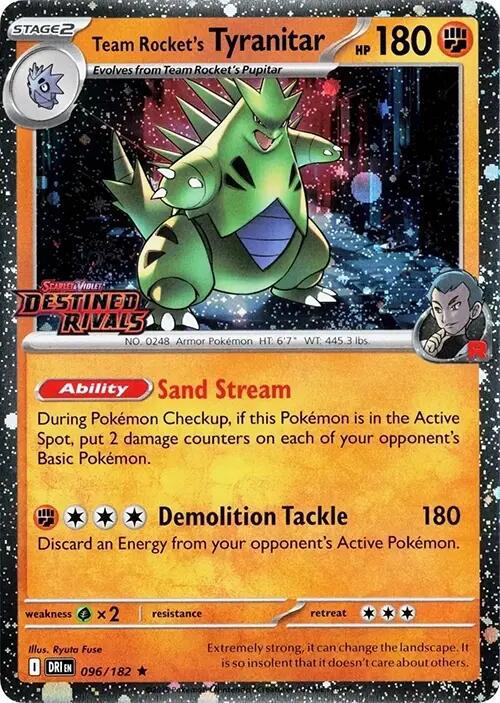 Team Rocket's Tyranitar (096/182) (Destined Rivals Stamp) [Scarlet & Violet: Destined Rivals] | Eastridge Sports Cards & Games