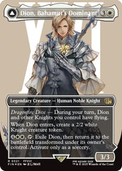 Dion, Bahamut's Dominant // Bahamut, Warden of Light (Borderless) (Surge Foil) [FINAL FANTASY] | Eastridge Sports Cards & Games