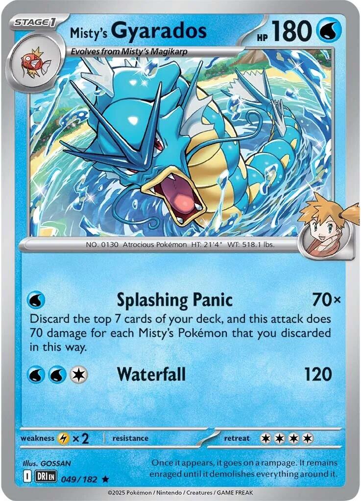 Misty's Gyarados (049/182) (Deck Exclusive) [Scarlet & Violet: Destined Rivals] | Eastridge Sports Cards & Games