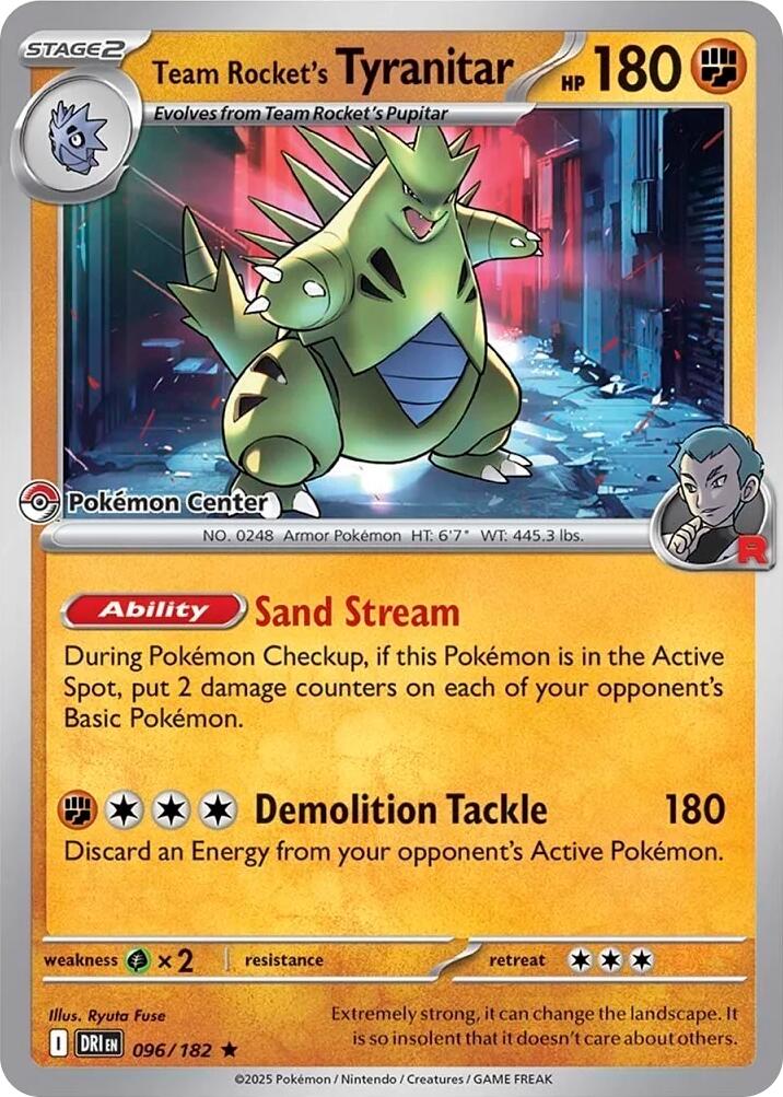 Team Rocket's Tyranitar (096/182) (Pokemon Center Exclusive) [Miscellaneous Cards] | Eastridge Sports Cards & Games