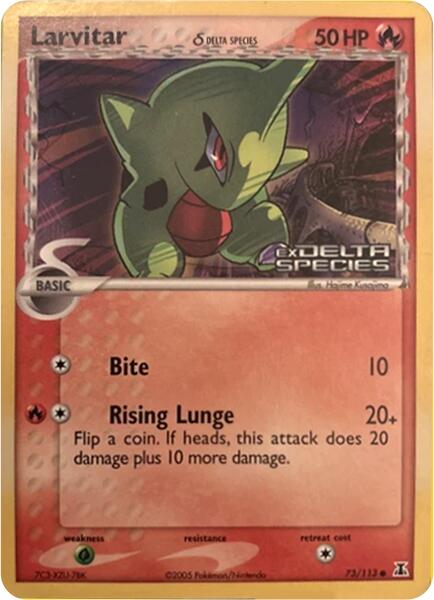 Larvitar (73/113) (Delta Species) (Stamped) [Miscellaneous Cards] | Eastridge Sports Cards & Games
