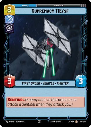Supremacy TIE/sf (034/264) - Legends of the Force