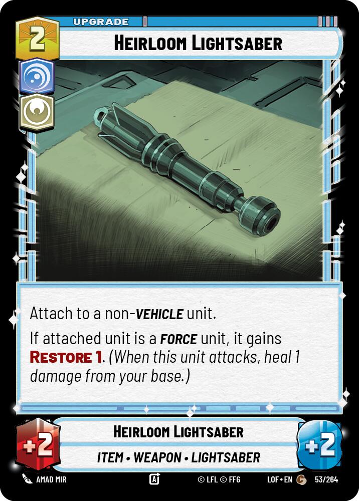Heirloom Lightsaber (53/264) (53/264) [Legends of the Force] | Eastridge Sports Cards & Games
