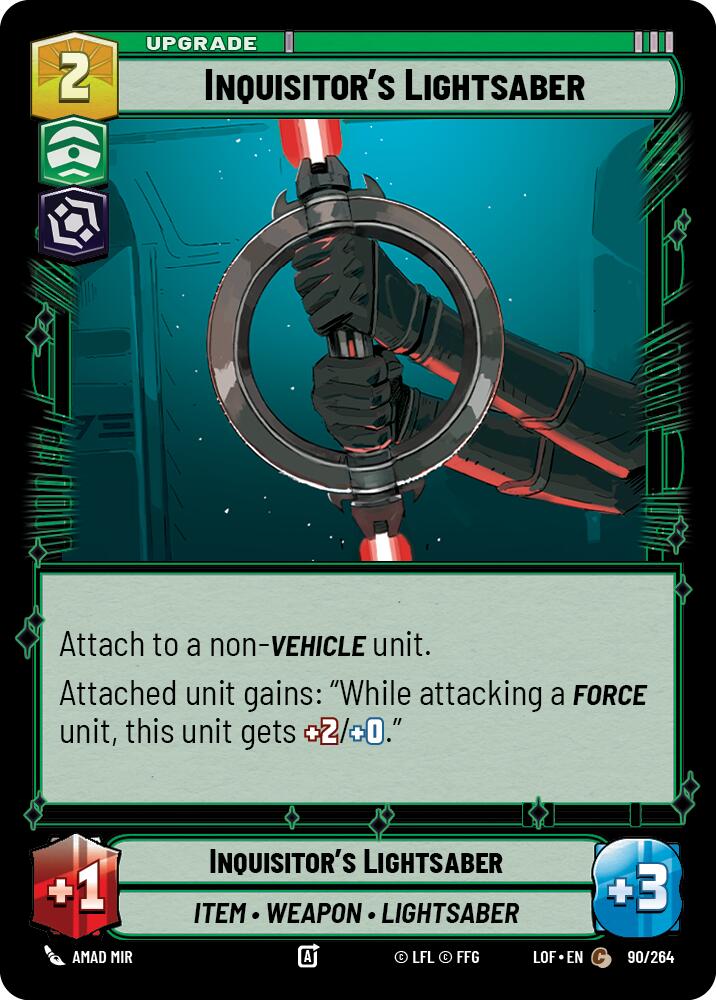Inquisitor's Lightsaber (90/264) (90/264) [Legends of the Force] | Eastridge Sports Cards & Games