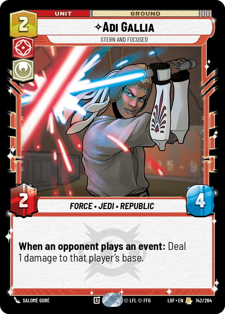 Adi Gallia - Stern and Focused (142/264) (142/264) [Legends of the Force] | Eastridge Sports Cards & Games