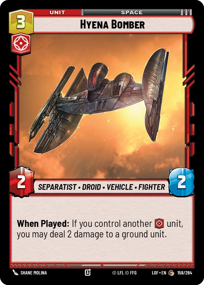 Hyena Bomber (158/264) (158/264) [Legends of the Force] | Eastridge Sports Cards & Games