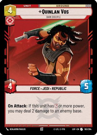 Quinlan Vos - Dark Disciple (163/264) - Legends of the Force