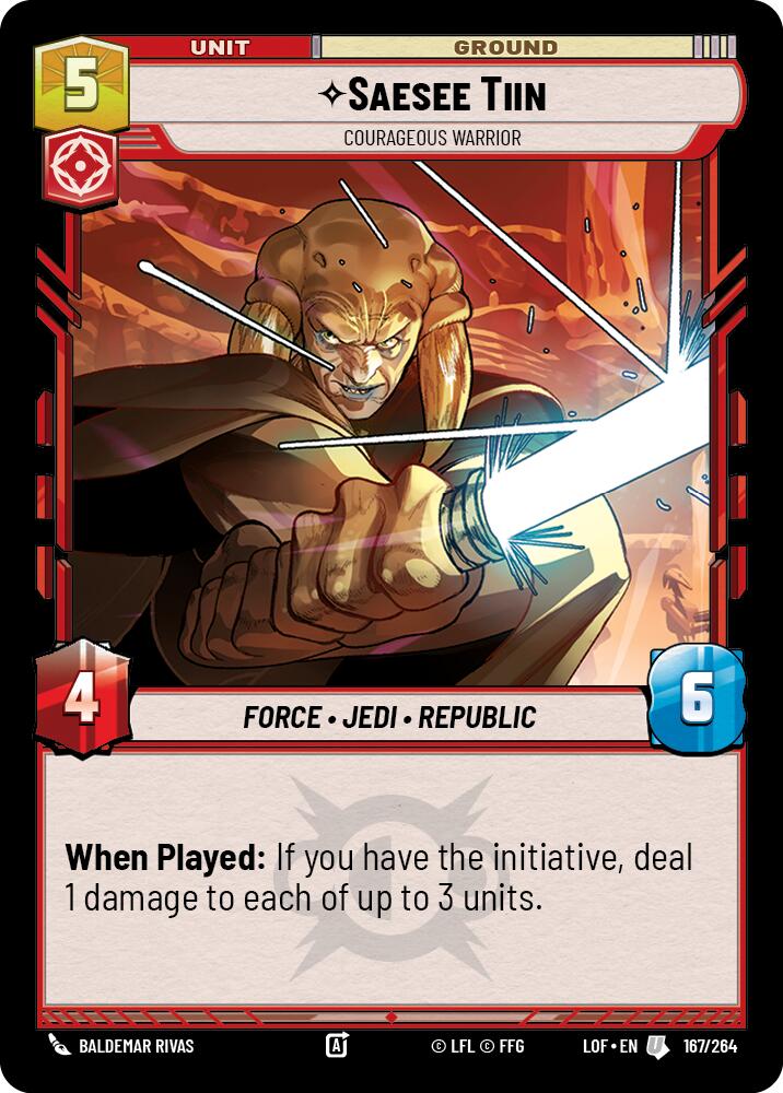 Saesee Tiin - Courageous Warrior (167/264) (167/264) [Legends of the Force] | Eastridge Sports Cards & Games