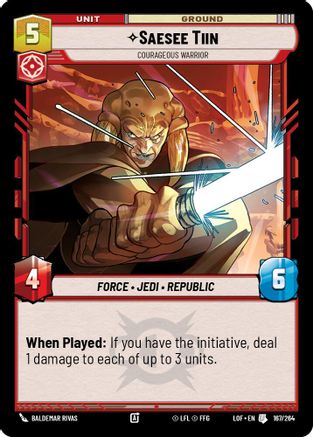 Saesee Tiin - Courageous Warrior (167/264) - Legends of the Force