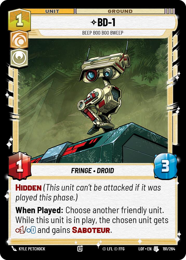 BD-1 - Beep Boo Boo Bweep (191/264) (191/264) [Legends of the Force] | Eastridge Sports Cards & Games
