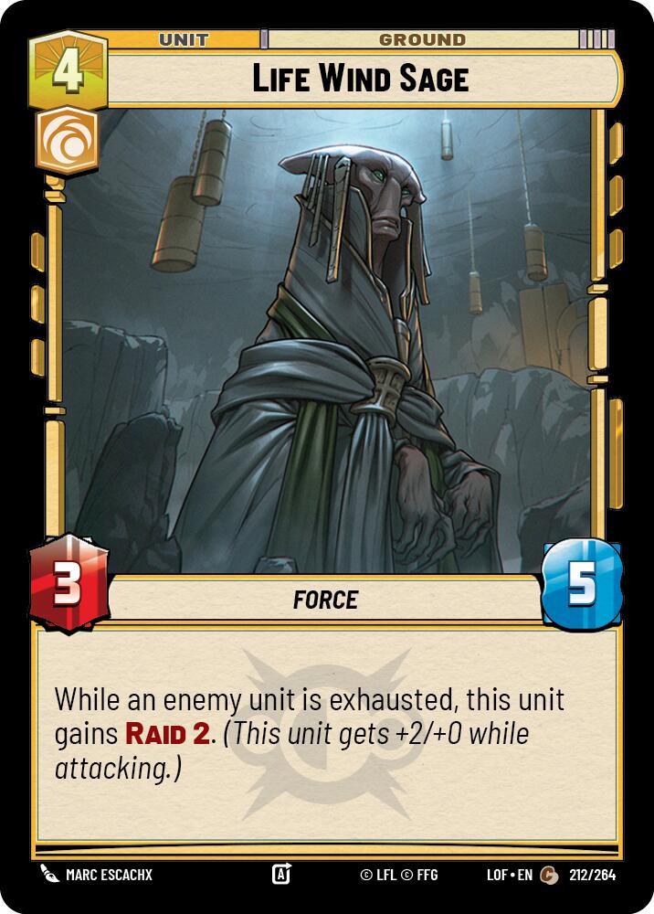 Life Wind Sage (212/264) (212/264) [Legends of the Force] | Eastridge Sports Cards & Games