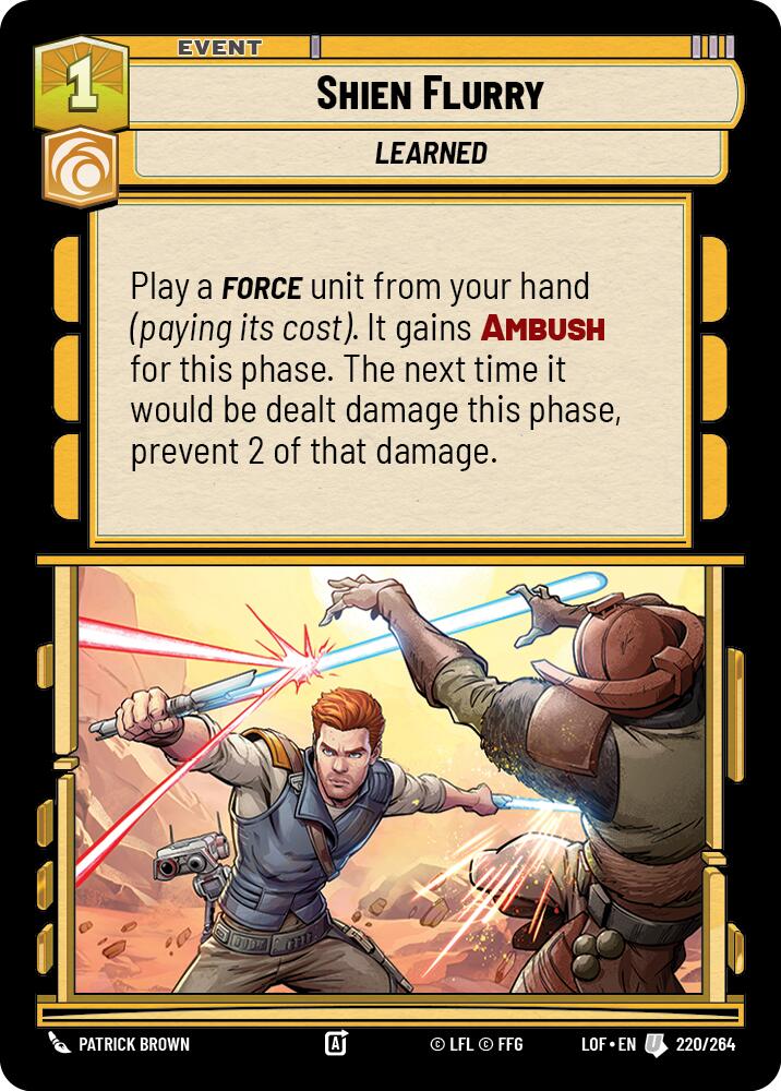 Shien Flurry (220/264) (220/264) [Legends of the Force] | Eastridge Sports Cards & Games