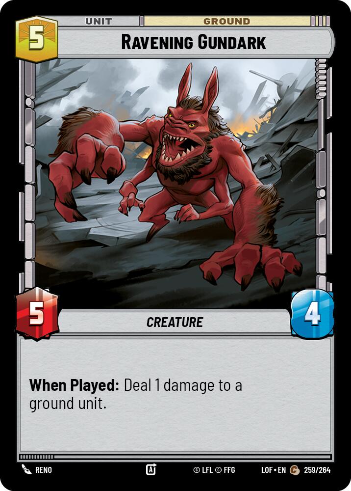 Ravening Gundark (259/264) (259/264) [Legends of the Force] | Eastridge Sports Cards & Games