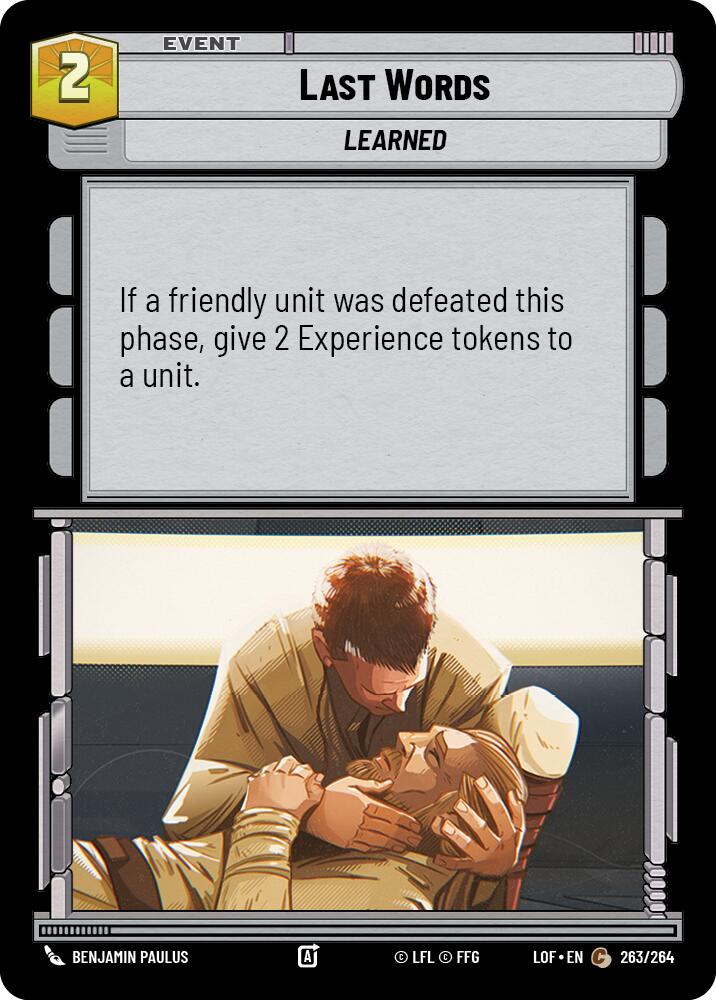 Last Words (263/264) (263/264) [Legends of the Force] | Eastridge Sports Cards & Games