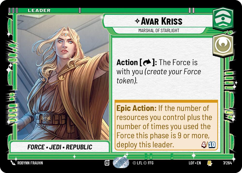 Avar Kriss - Marshal of Starlight (007/264) (007/264) [Legends of the Force] | Eastridge Sports Cards & Games
